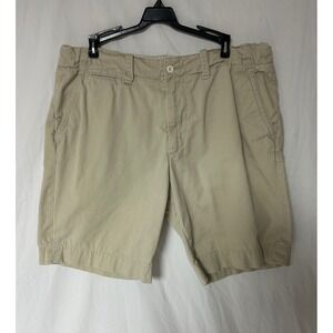 Polo Ralph Lauren Mens Chino Prepster Shorts Khaki Tan Cotton Twill Size 36 Flat